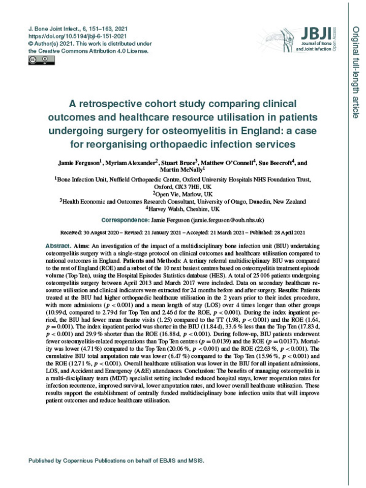 Cohort study comparing clinical outcomes and healthcare resource utilization