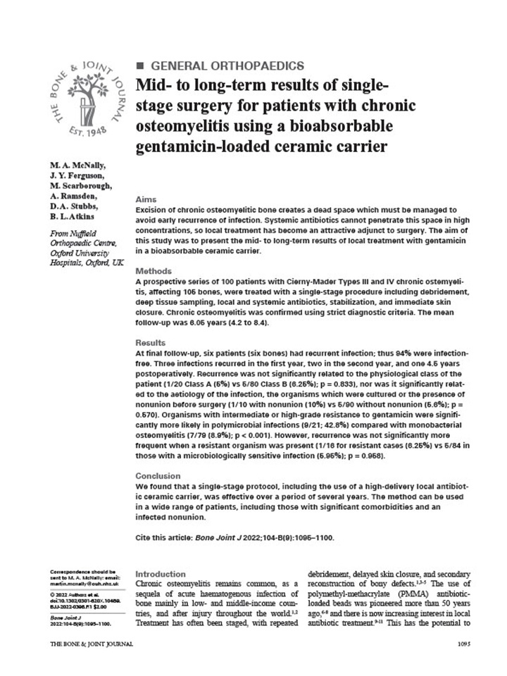 Mid-to-Long-term results of single-stage surgery